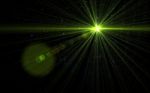 Abstract Thick Lens Flare Light Over Black Background Stock Photo