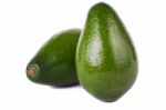 Avocado Fruits On White Stock Photo