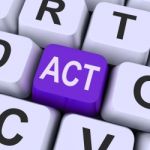 Act Key Means Perform Or Acting
 Stock Photo