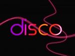 Groovy Disco Means Dancing Party And Music Stock Photo