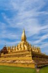 Golden Pagoda In Laos Stock Photo