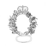 Celtic Belt With Rose And Thistle Drawing Stock Photo