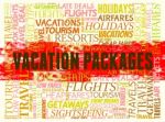 Vacation Packages Means Tour Operator And Arranged Stock Photo