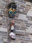 Durham, County Durham/uk - January 19 : Gargoyles At The Castle Stock Photo