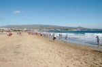 The Migration From Playa Del Ingles To Maspalomas Gran Canaria Stock Photo