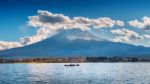 Autumn Season And Mountain Fuji At Kawaguchiko Lake, Japan Stock Photo