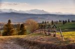 Spring Countryside In Tatras Mountains Stock Photo