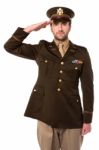 Us Army Officer In Saluting His Senior Stock Photo