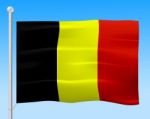Belgium Flag Shows Euro Belgian And Patriot Stock Photo