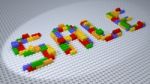 Sale Wording Constructed From Colorful Plastic Bricks Stock Photo