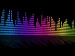 Digital Music Beats Background Shows Music Soundtrack Or Sound P Stock Photo