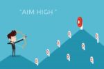 Aim High Stock Photo