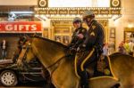 New York Police On Horseback Stock Photo