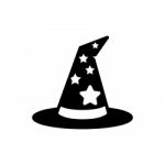 Icon Of Witch Hat -  Iconic Design Stock Photo