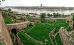 Danube River Near Belgrade Fortress Stock Photo