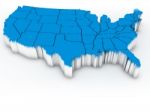 Map Of USA Stock Photo