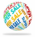 Super Sale Shows Word Reduction And Retail Stock Photo
