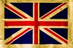 Uk Flag On Old Brown Paper Stock Photo