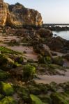 Beaches Near Ferragudo, Portugal Stock Photo