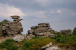 Scenic View Of Brimham Rocks In Yorkshire Dales National Park Stock Photo