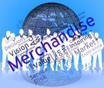 Merchantise Words Indicates Vending Vend And Sold Stock Photo