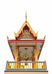 Campanile Of Thai Temple Isolated On White Stock Photo