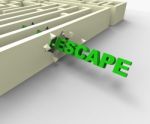 Escape From Maze Shows Jailbreak Stock Photo