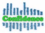 3d Image Confidence In Personal Belief Concept Word Cloud Backgr Stock Photo