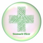 Stomach Ulcer Represents Poor Health And Abscess Stock Photo