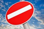 Do Not Enter Traffic Sign Stock Photo