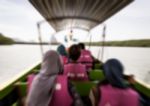 Blurred Tourist Travel On The Boat Stock Photo
