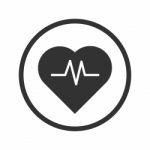 Linear Heartbeat Icon -  Iconic Design Stock Photo