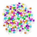 Multicolored Pills Stock Photo