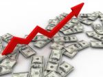 Dollar And Growing Graph Stock Photo