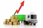 Growing Cargo Transportation Stock Photo