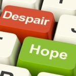 Despair Or Hope Computer Keys Stock Photo