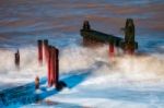 Reculver Sea Defences Stock Photo