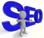 Seo Word Represents Internet Optimization And Promotion Stock Photo