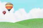multicolored Hot Air Balloons Stock Photo