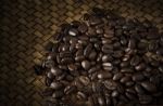 Roast Coffee Bean On Wood Stock Photo