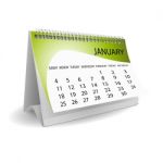 Calendar on white background Stock Photo