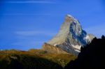 Matterhorn In Early Morning With Blue Sky In Summer. Zermatt, Sw Stock Photo