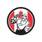 Canadian Cable Installer Canada Flag Icon Stock Photo