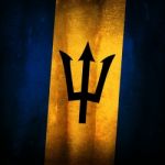 Old Grunge Flag Of Barbados Stock Photo
