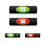 Yes And No Buttons Stock Photo