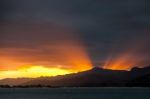 Sunset Over Pilot Bay Stock Photo