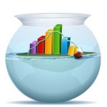 Business Graph In Water Pot Stock Photo