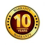 Warranty Logo. Ten Year Warranty Design Isolated On White Background Stock Photo