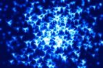 Blue Particles Illustration Background Stock Photo
