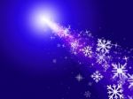 Snowflake Stars Indicates New Year And Congratulation Stock Photo